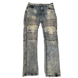 Raw X Moto Biker Destructed Skinny Flex Stretch Jeans 32/31